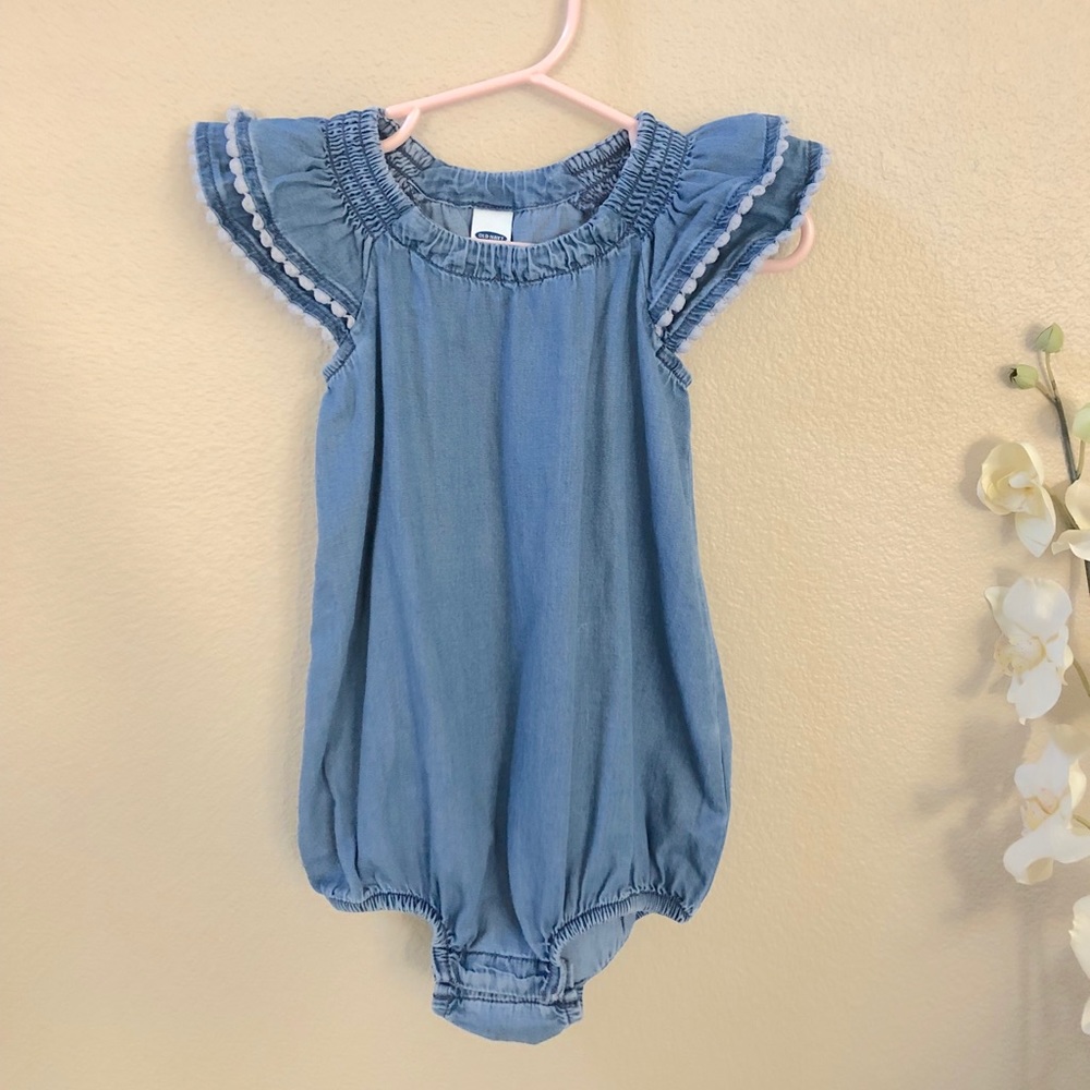 Adorable Old Navy denim bodysuit